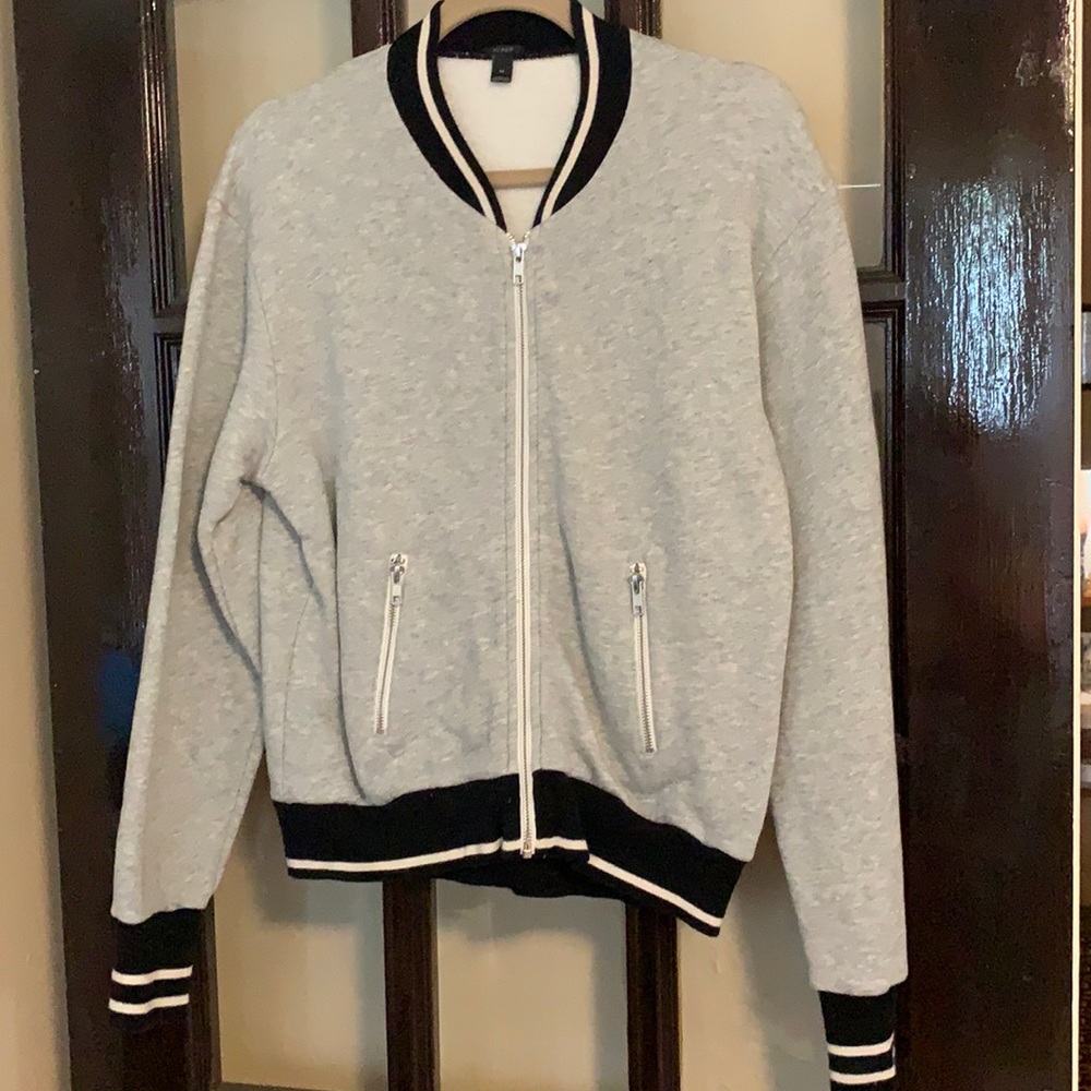 J. Crew sweat jacket medium. EUC